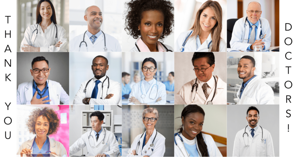 Group of smiling doctors